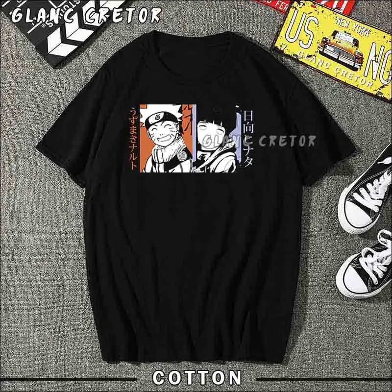 

Hinata Funny Anime Print Oversized Men T Shirt Hip-Hop Cotton T-shirt O-neck Summer Japanese Male Causal Tshirts