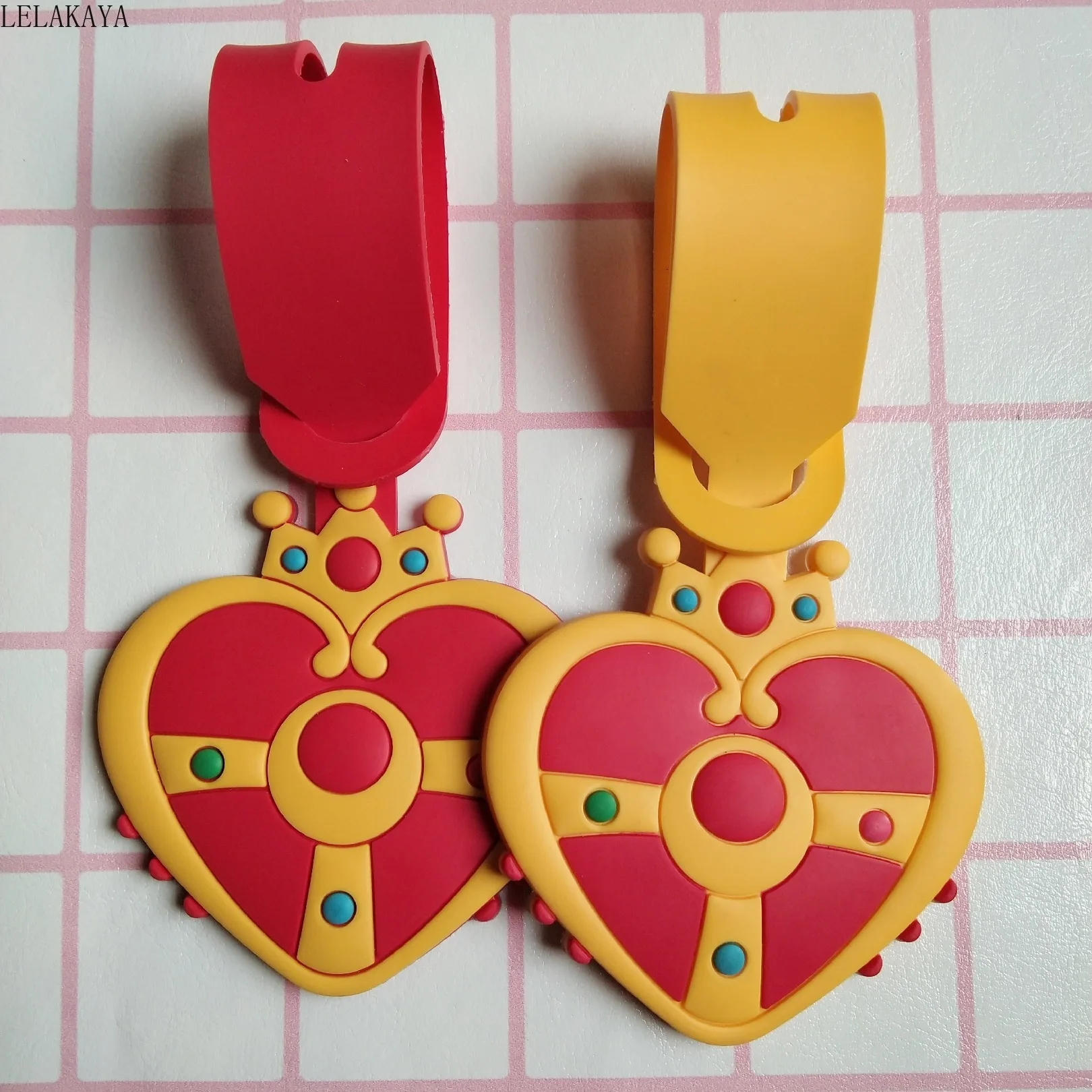 1 шт. аниме розовая Луна Сакура милая девушка Чиби экшн фигурка с принтом брелок