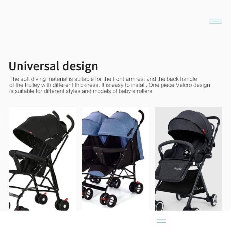

Pram Stroller Handle Case Baby Stroller Handle Accessories Cover For Handrail Pushchair Armrest Case 2020 New