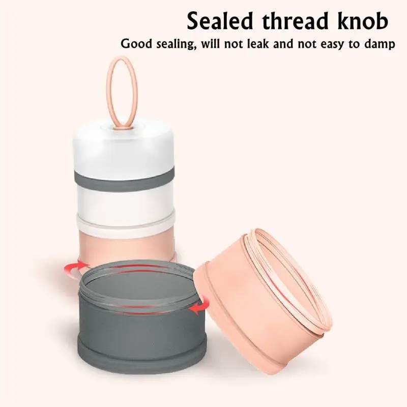 

4 Layer Detachable Baby Food Storage Box 480ml Essential Cereal Milk Powder Boxes Portable Toddle Kids Milk Container