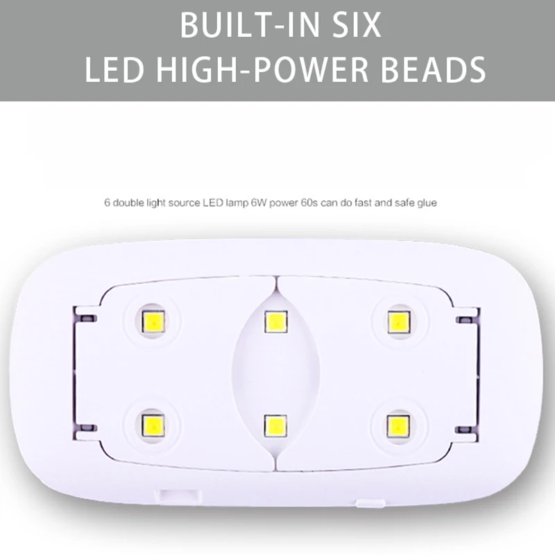 УФ лампа для сушки гель лака с USB кабелем 6 Вт|Принадлежности дизайна ногтей| |