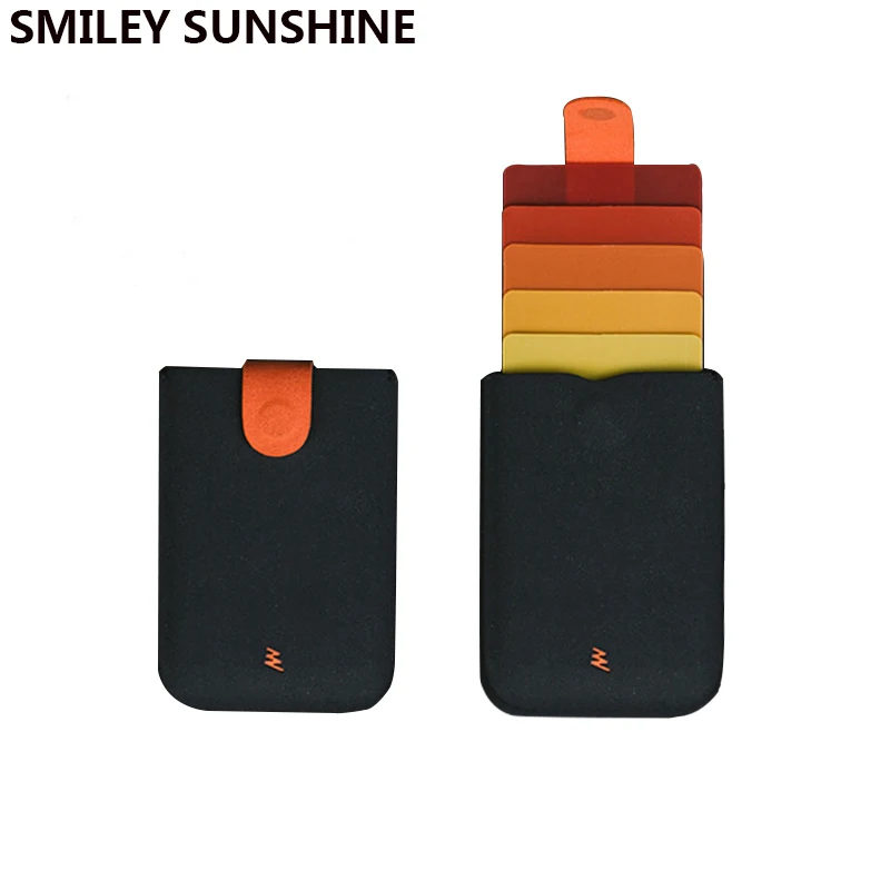 Держатель для карт с рчид мужчин и женщин тонкий волшебный бумажник кармашком