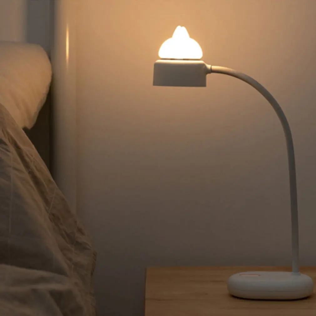 Творческий Силиконовые настольная лампа кота теплый светильник защита глаз