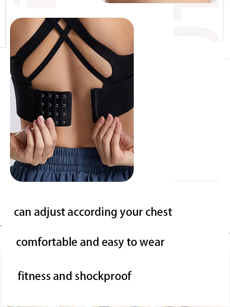 

Plus Size Solid Top Women Cross Strap Back Crop Top U Sport Bra 2021 Summer High Impact Running Dance Yoga Bra