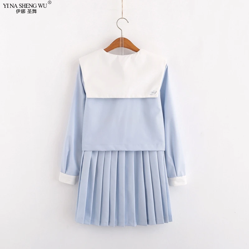 Японская школьная форма JK рубашка с коротким рукавом плиссированная юбка