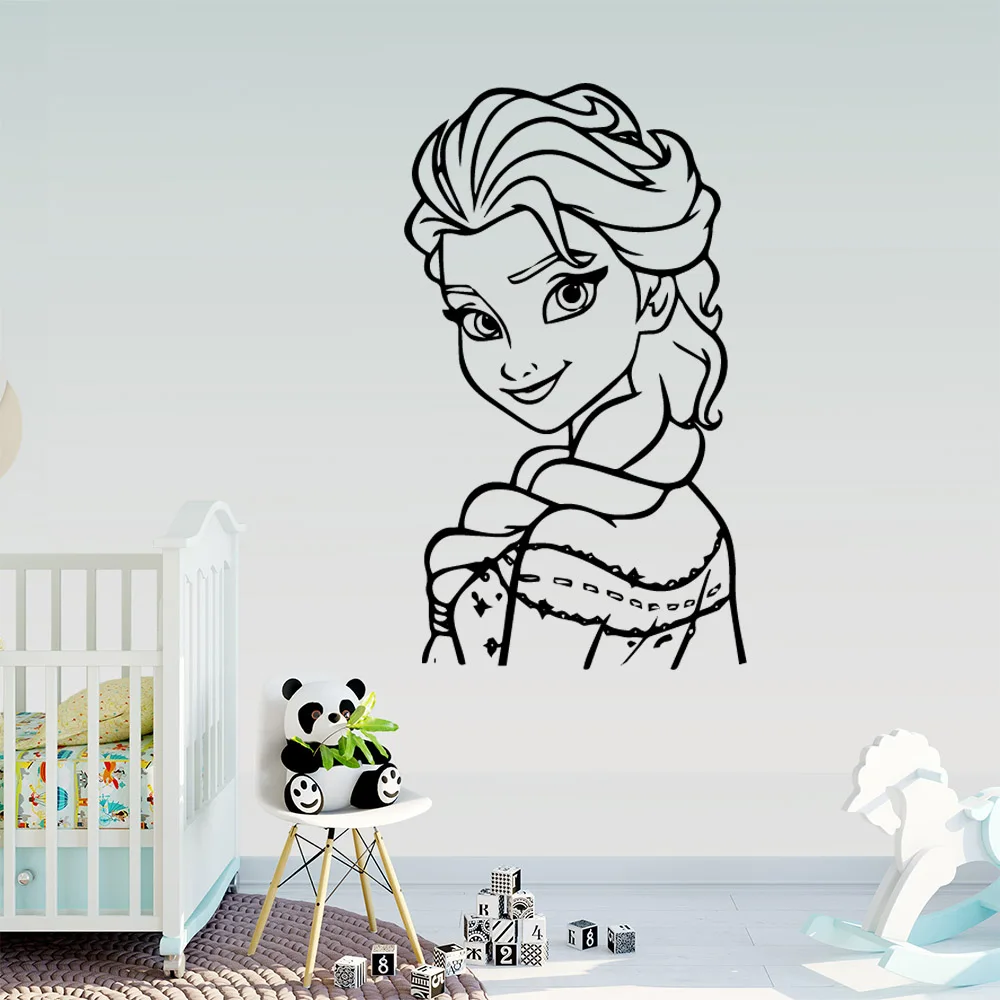 

Cute Princess Wall Sticker Pvc Removable For Bedroom Decoration Wall Art MURAL Drop Shipping