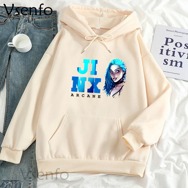 

Jinx Arcane Hoodies Men Anime Tv Show Sweatshirt League of Legend Hoodies Loose Pullovers Mens Clothes Oversized Streetwear