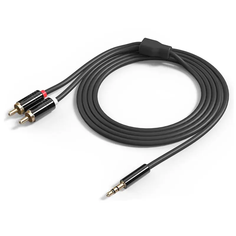 Новый Джек 3 5 мм до 2 RCA аудио кабель разветвитель AUX стерео со штыревыми