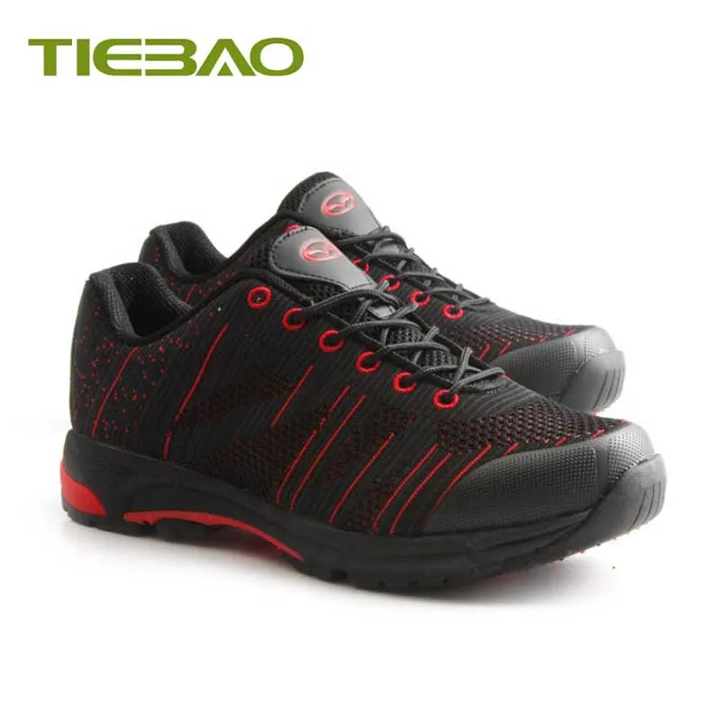 TIEBAO Sapatilha Ciclismo Mtb Men Leisure Cycling Shoes Self-locking Breathable Riding Bicycle Sneakers Flying Woven Bike | Спорт и