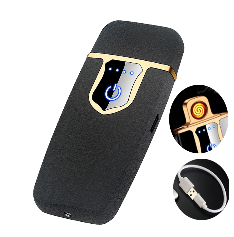 1 шт зарядная Зажигалка сенсорная Индукционная ветрозащитная электронная