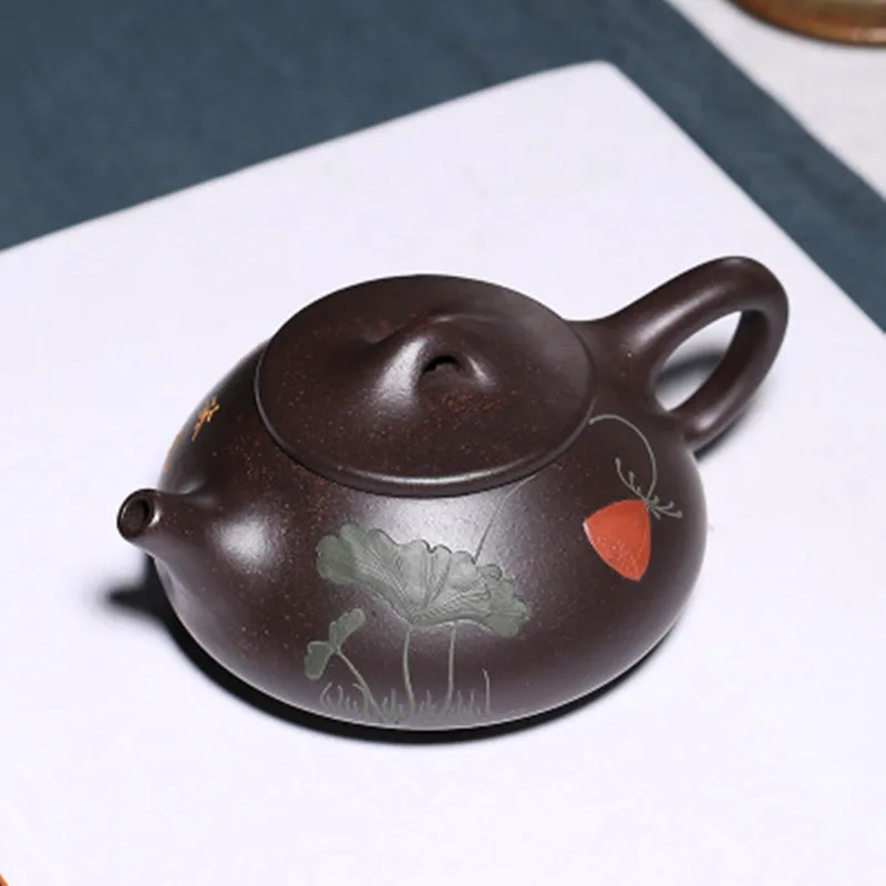 Hot Sale Zisha Tea Set Factory Direct Custom Authentic Yixing Teapot Stone Scoop Black Gold Sand Raw Ore | Дом и сад