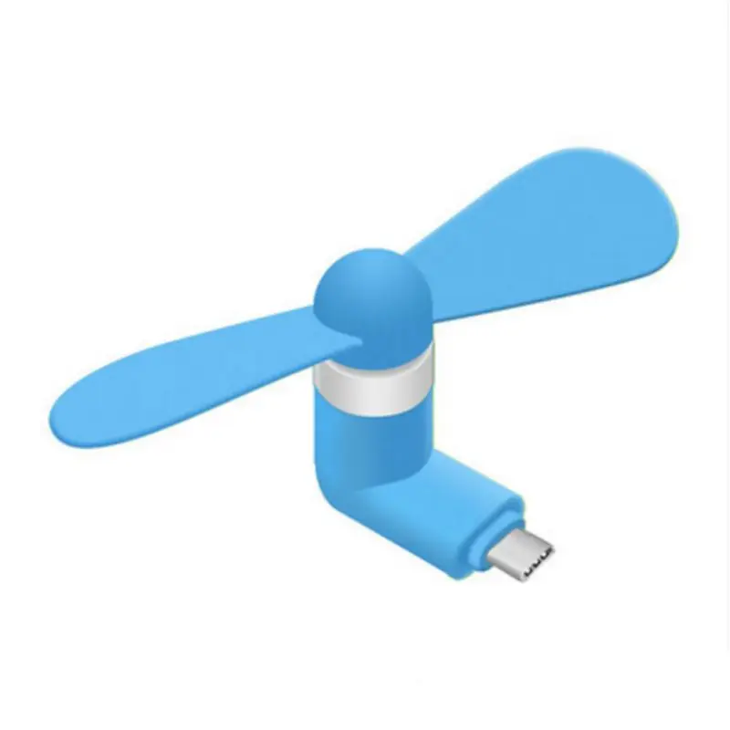 Портативный охлаждающий вентилятор Micro USB с двумя листьями для смартфонов IOS Android |