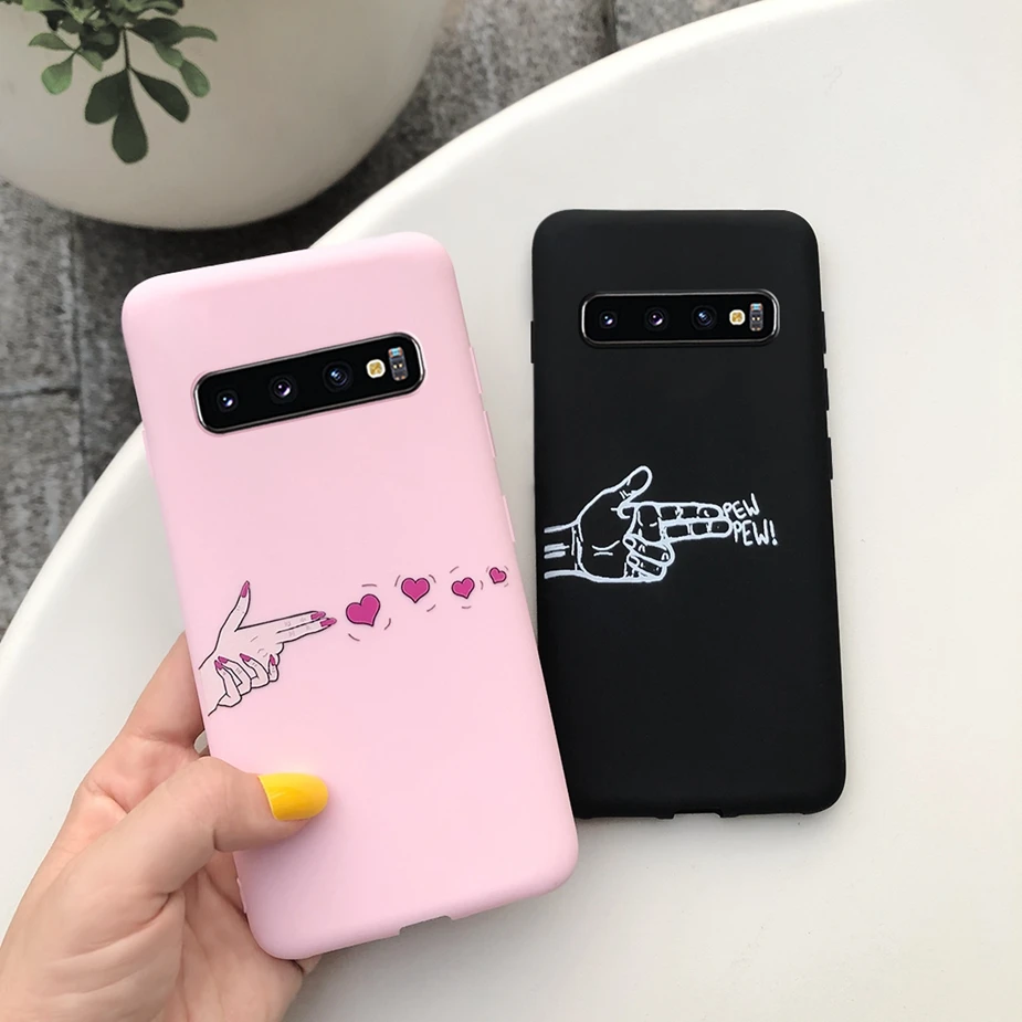 Мягкий чехол из ТПУ для Samsung Galaxy S10 милый тонкий матовый Plus S10E S 10 E чехол-бампер |