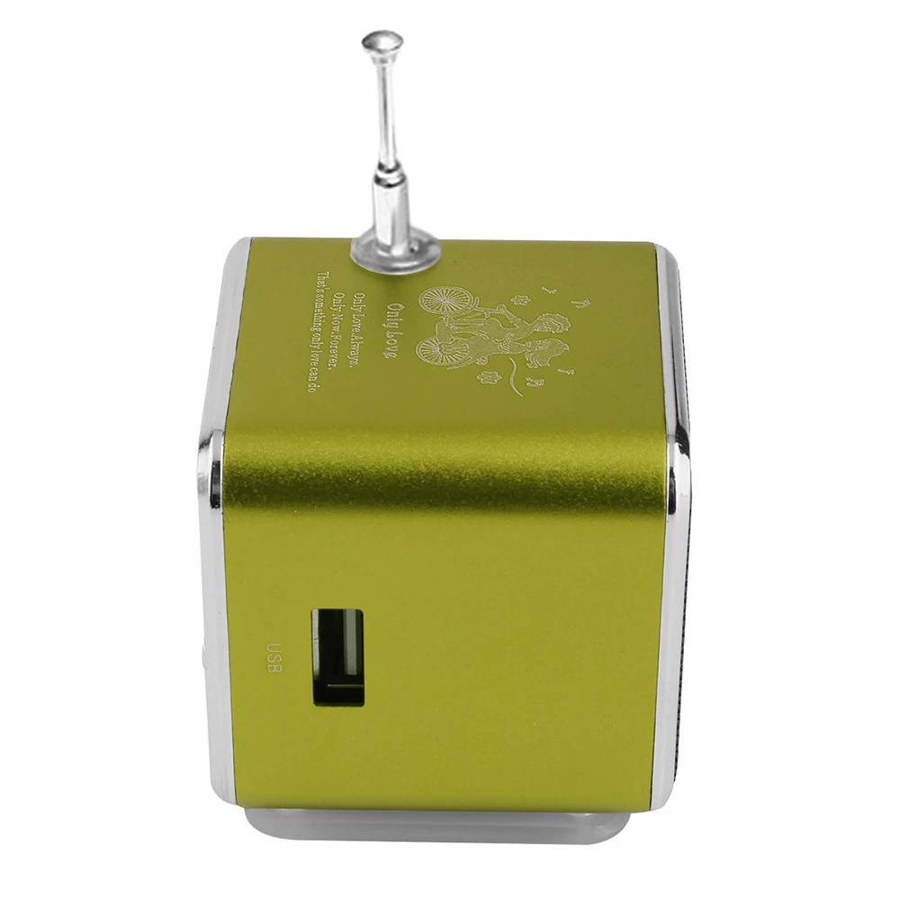 

Portable Aluminum Alloy Micro USB Mini Stereo Super Bass Speaker Ubwoofer Musica MP3/4 FM Radio Receiver