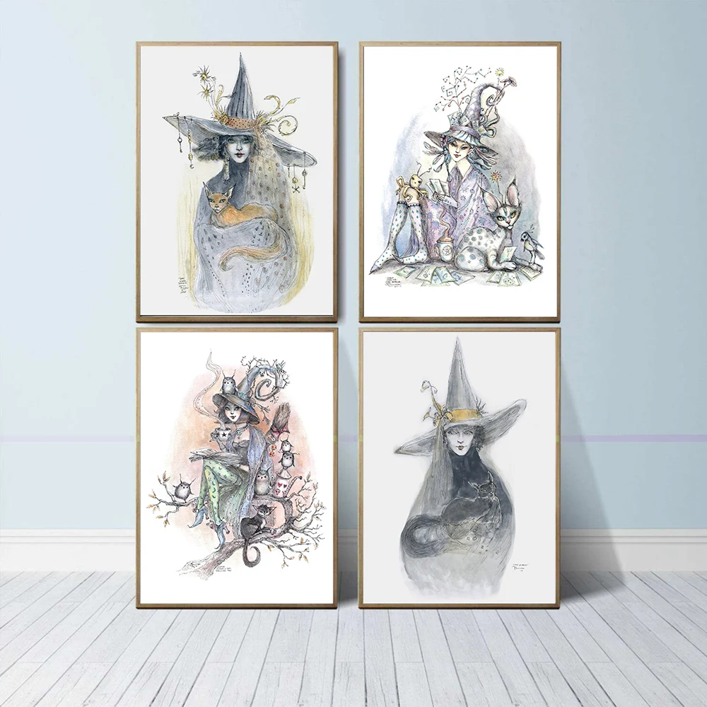 

Nordic Posters and Prints Witches Magic Canvas Painting Casual Witch Wall Pictures for Living Room Home Decor Best Gifts Ever