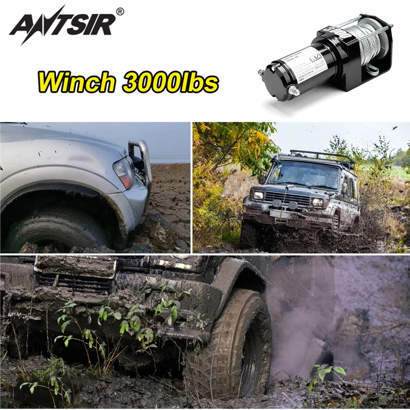 

Лебедки с пультом дистанционного управления, лебедки, 12 В, 3000 фунтов, электрическое восстановление, лебедки для мотовездехода, трейлера, гру...