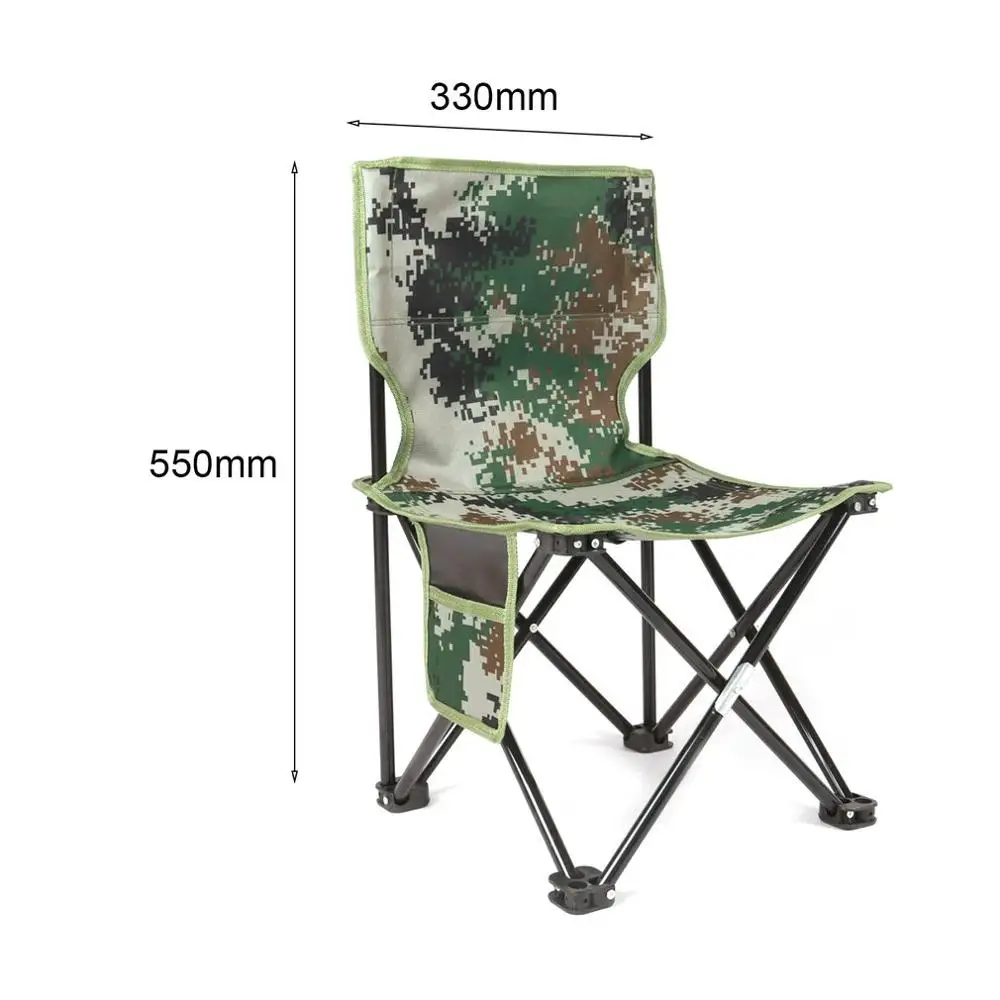 Ultralight Aluminum Alloy Foldable Four Corners Chair Camouflage Outdoor Stool Seat for Camping Hiking Fishing Picnic | Спорт и