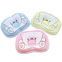 hot selling infant bedding print bear oval shape 100 cotton baby bear pillow high quality yyt090