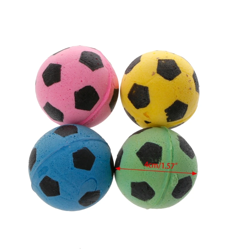 

E9LA 20PCS Non-Noise Cat EVA Ball Soft Foam Soccer Play Balls For Cat Scratching Toy