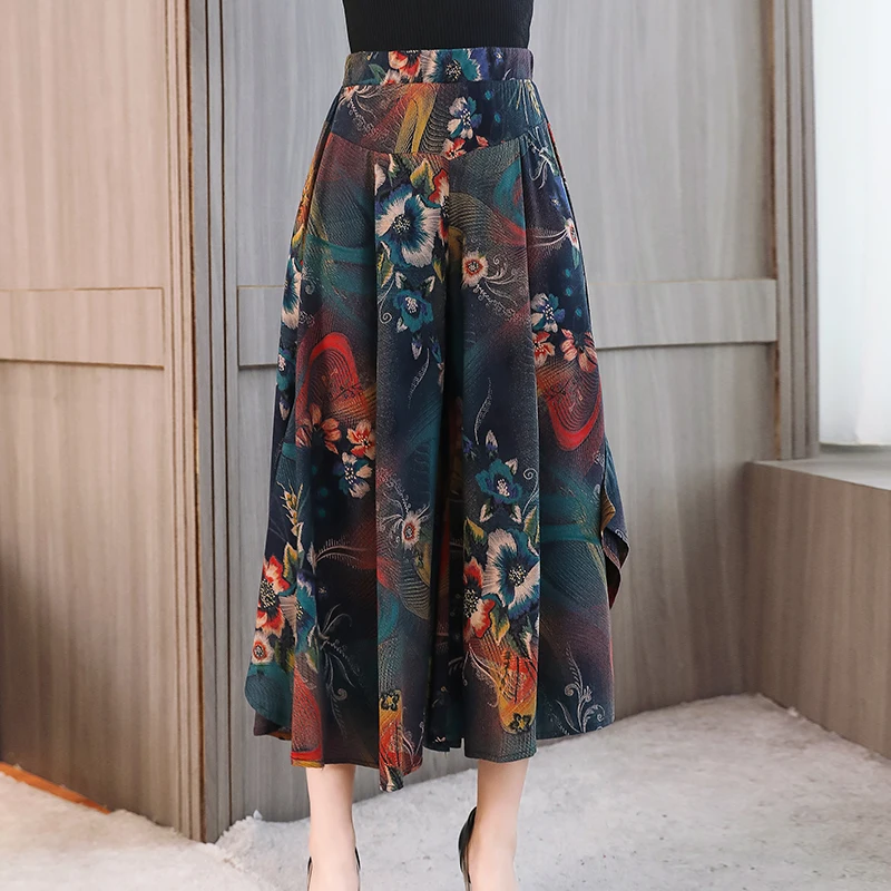 Лето 2020 детские повседневные штаны шаровары с пышной юбкой высокой талией