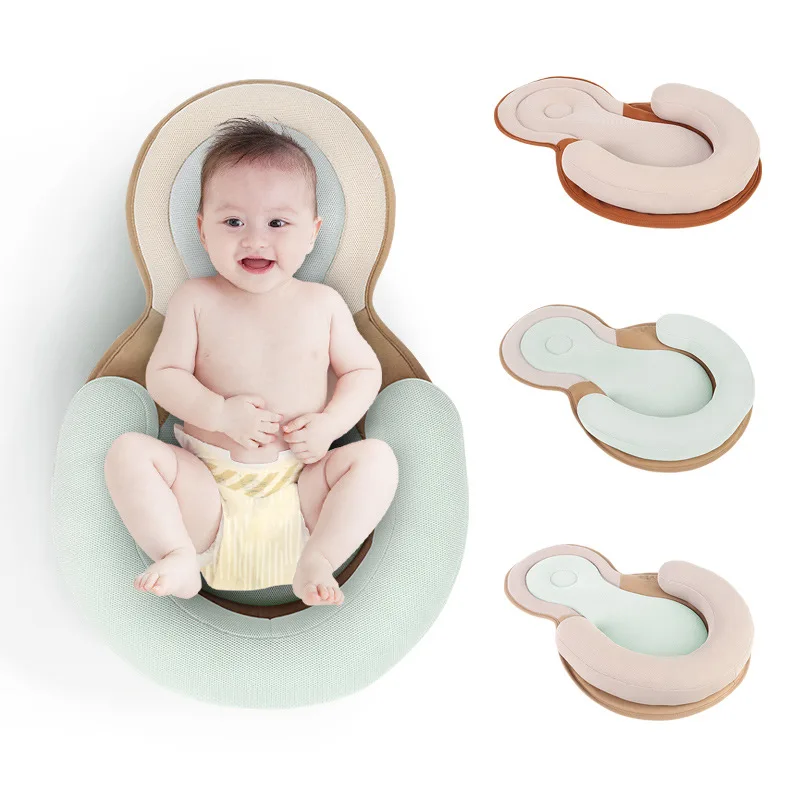 

Baby Correction Anti Head Pillow Side Sleeping Pillow Anti-overflow Milk Positioning Pillow Shaped Pillow Breathable Memory Foam