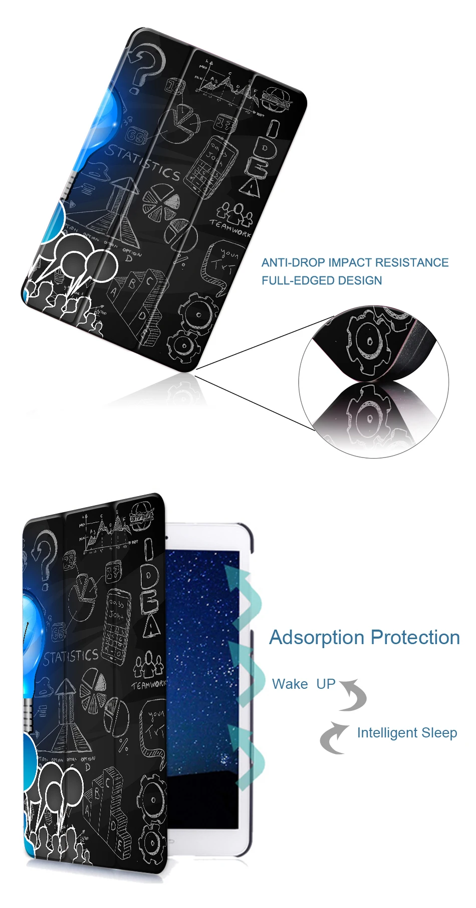 MTT Smart Cover Чехол для iPad Pro 12,9 дюйма версия Авто Режим сна/пробуждения ультра-тонкий из искусственной кожи флип-чехол для планшета Funda