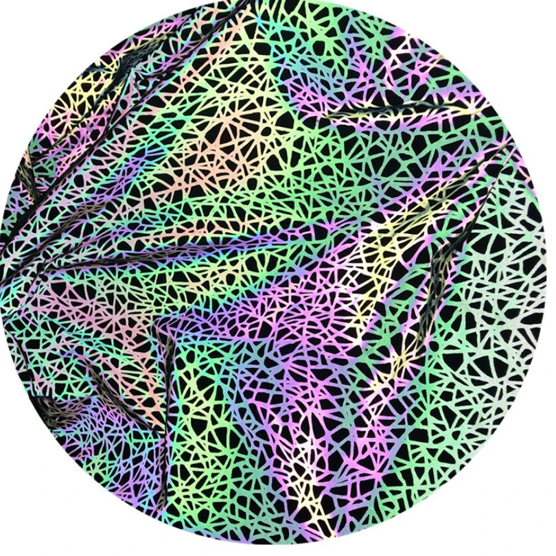 Ткань красочный градиент ткань с принтом личности отражающая полосы фотографии