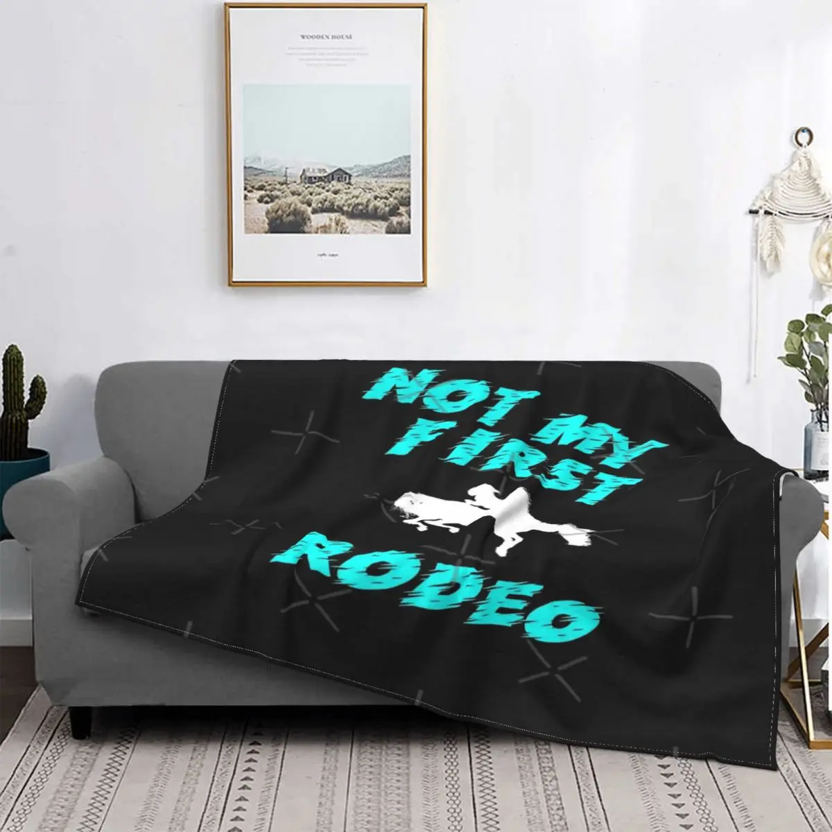 

No es mi primer Rodeo, manta divertida, para cama colcha, edredones a cuadros, manta Kawaii a cuadros para Picnic, manta para ni