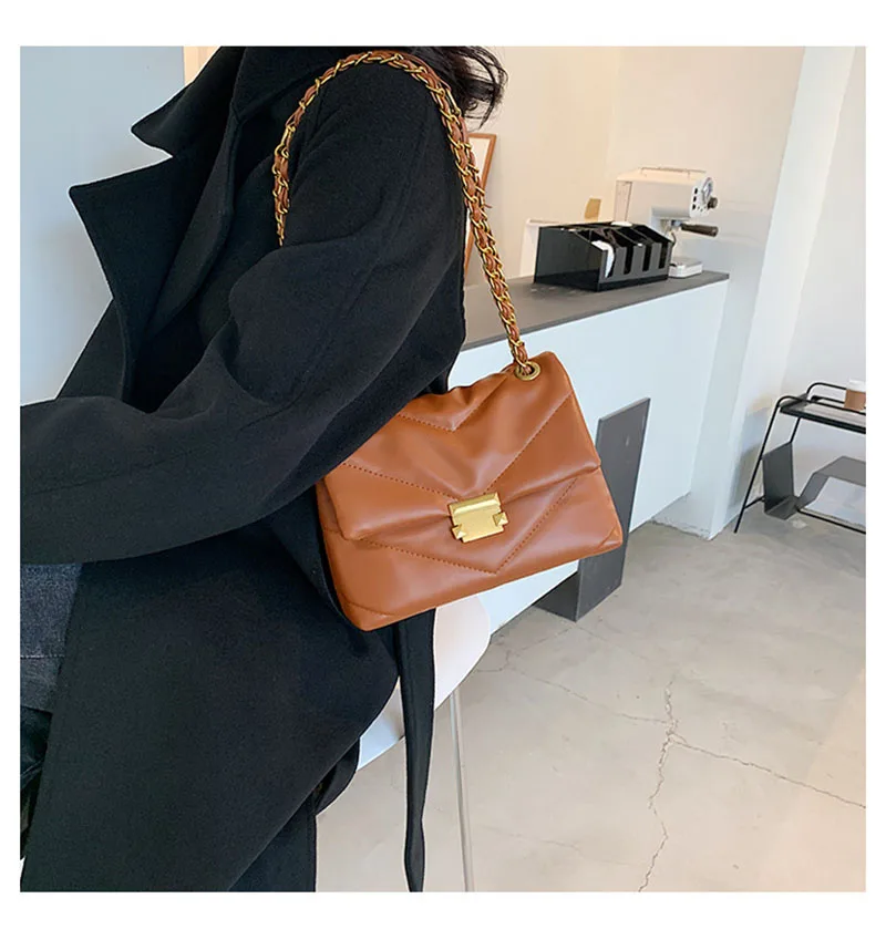 

New Women Crossbody Bags Luxury Designer Bag Underarm bag High Capacity Western style chain bag PU Leather Popular Free Shipping