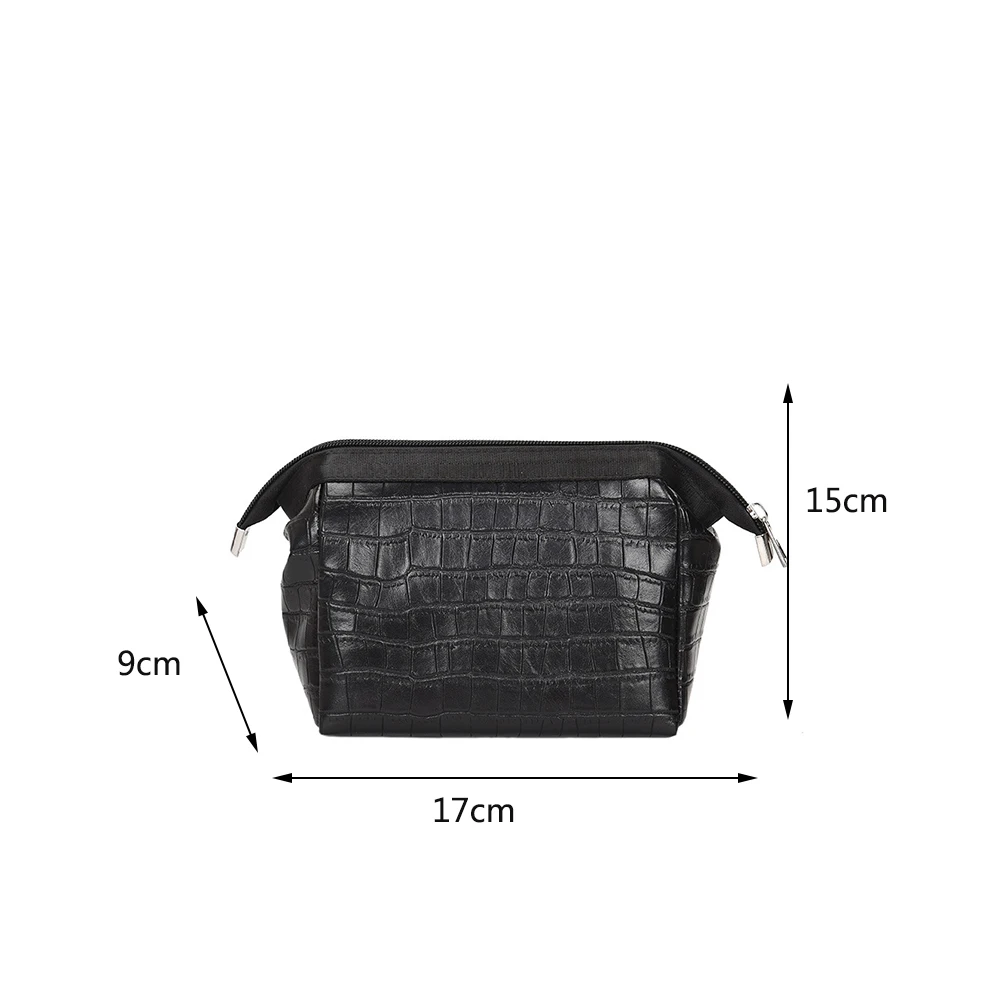 

Travel Simple Fashionable Cosmetic Bag Ing Cosmetic Bag Large Capacity Solid Color Plaid Small Pu Wash Bag Clutch