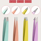 12 шт., щипцы для бровей из нержавеющей стали