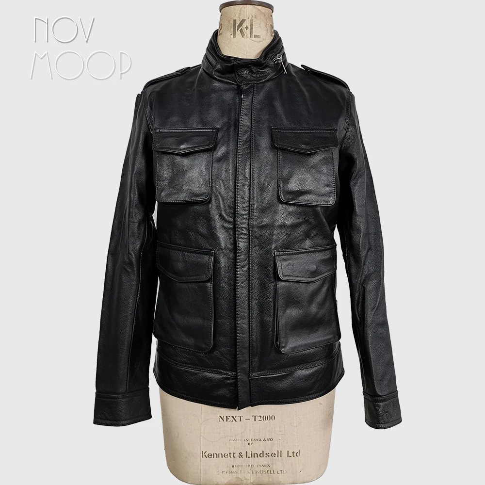 

Novmoop first layer cowhide high quality thick genuine leather last piece year end clearance Liquidation veste en cuir C5