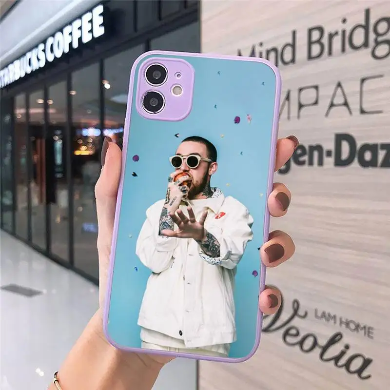

Macs Miller Phone Case Matte transparent For Purple iPhone 12 Mini 11 Pro XR XS Max 7 8 Plus X Back Cover