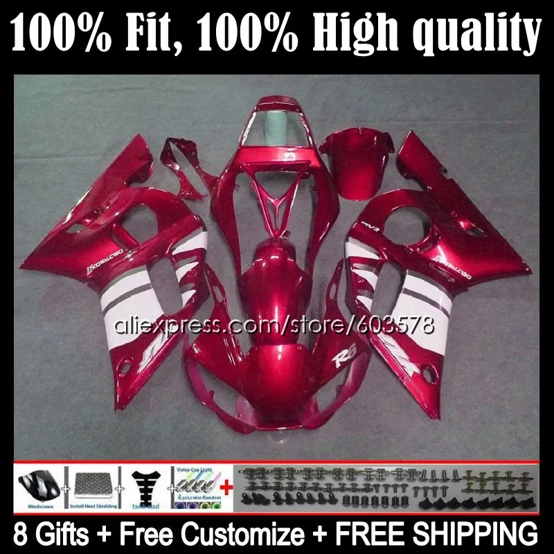 

Injection For YAMAHA YZF-R6 YZF R6 600 CC R 6 27CL.23 YZFR6 98 99 00 01 02 YZF600 1998 1999 2000 2001 2002 Fairing Metal red