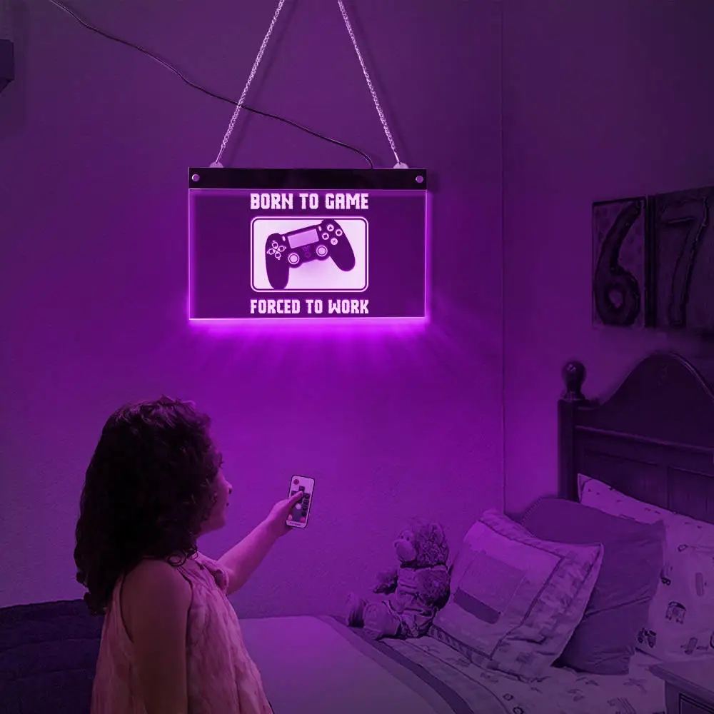 Born To Game принудительный слоган для настенного художественного декора
