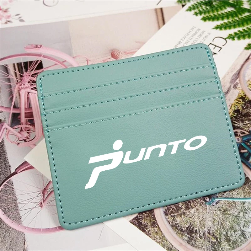 

For Fiat Punto Panda Tipo 500X 500L Bravo Pu Leather ID Card Holder Bank Credit Card Case Wallet Women Men Business Card Cover