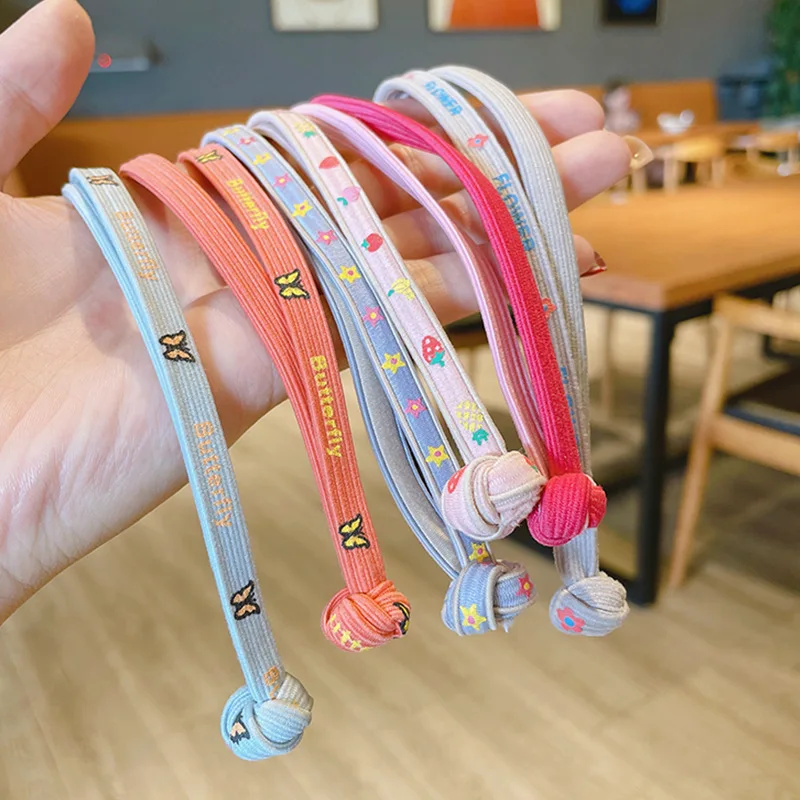 

New Womens Double Knot Colorful Rubber Band Tie Hair Ponytail Head Rope Girls Simple Fashion Hair band Headwear Hair Accessories