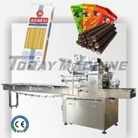 high packing speed automatic cake pie bread flow wrapper machine