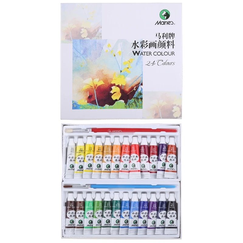 

12/18/24 Color Set of Art Watercolor Paint 5ml Tubes Rich Vivid Colors for Artists Students