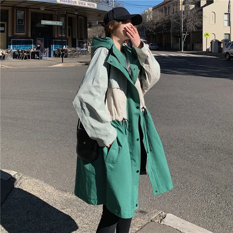 Тренчкот женский весенне-осенний Повседневная модная длинная одежда очень