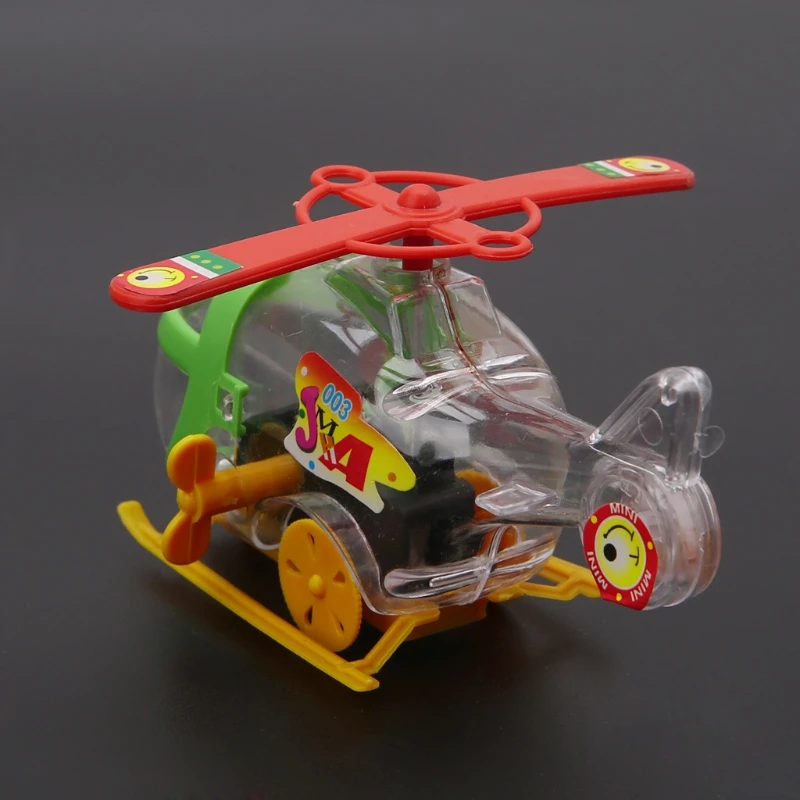 

Mini Helicopter Aircraft Clockwork Winding Drones Kids Toy Birthday Party Gift F3ME