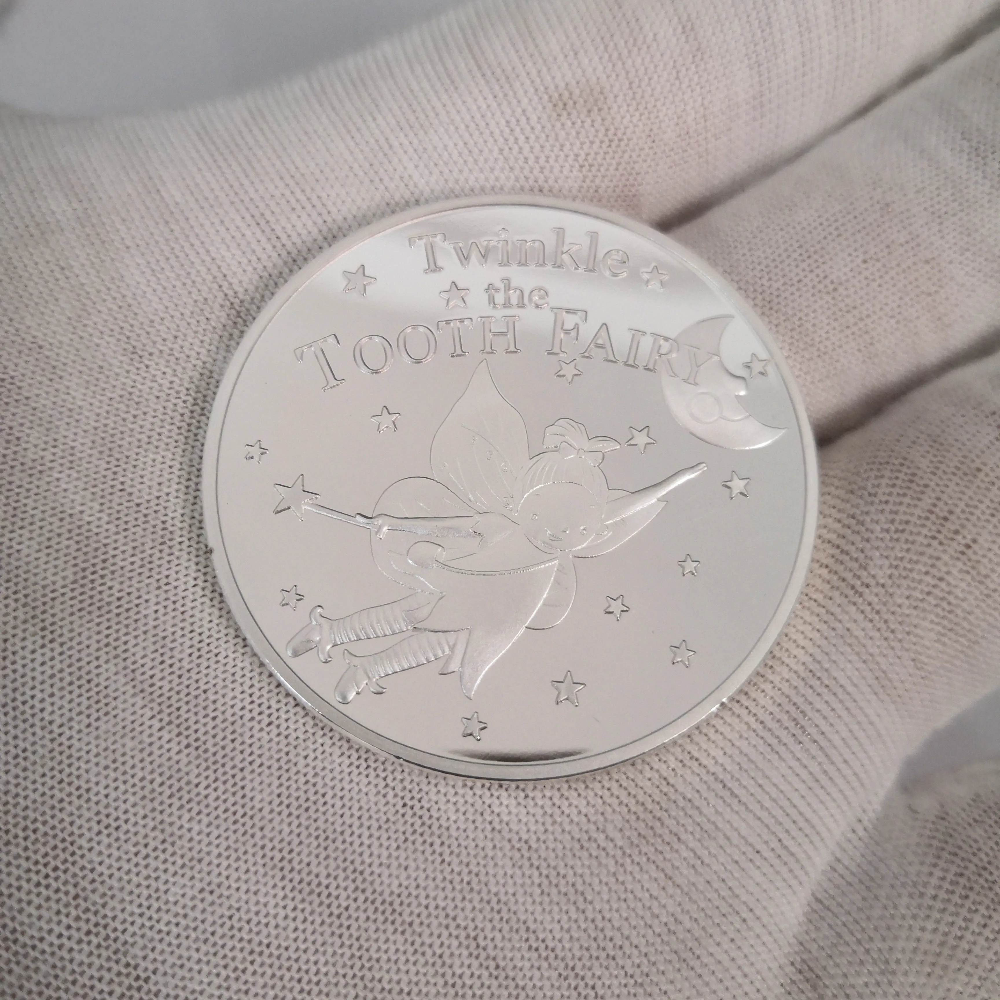 Посеребренная Мерцающая Зубная фея памятная монета детские подарки для детей