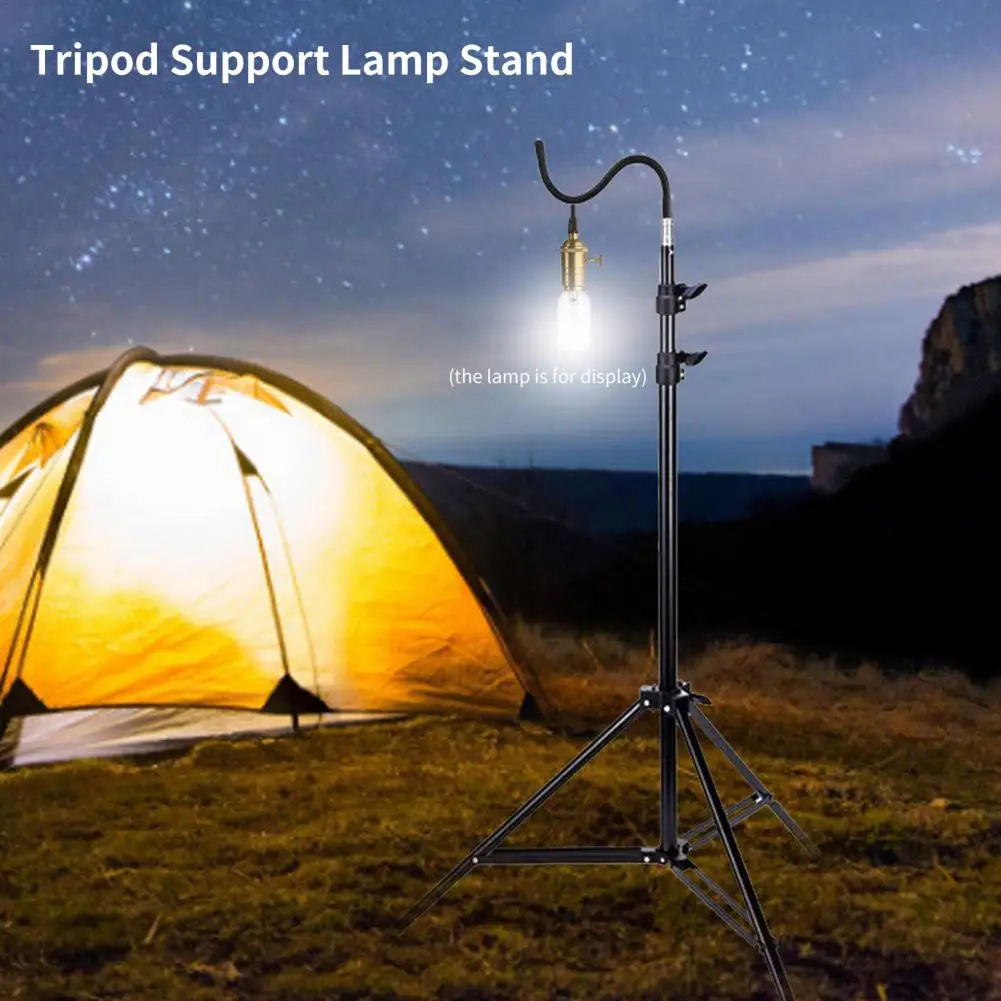 Camp Lamp Tripod Stand Thickened Practical Polished Strong Load Bearing Camping Light Rack | Спорт и развлечения