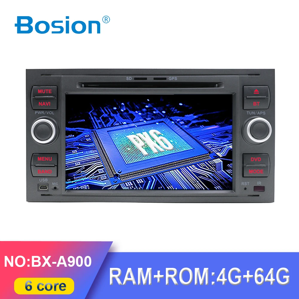 PX6 4G+64G 2 Din Android 10 Car DVD Player GPS Navigation DSP for Ford connect S-Max C-max Kuga Fusion Transit Fiesta Focus II | Автомобили