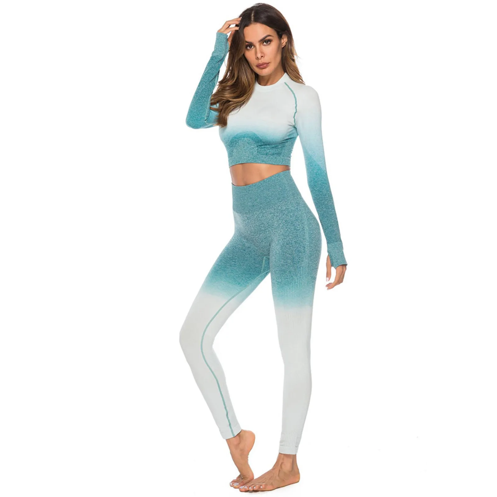 

Women Workout Leggings Tie-dye Print Crop Top Leggings Fitness Sport Yoga Athletic Suit Skinny Booty Ankle Length Leggings D4