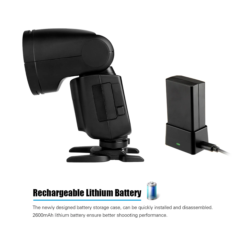 Профессиональная вспышка Godox V1N для камеры Speedlite + Беспроводная speedi-TTL с круглой