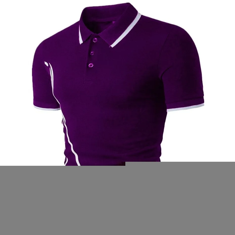 Мужская летняя рубашка-поло разноцветная из 85% полиэстера и 15% хлопка с оленями