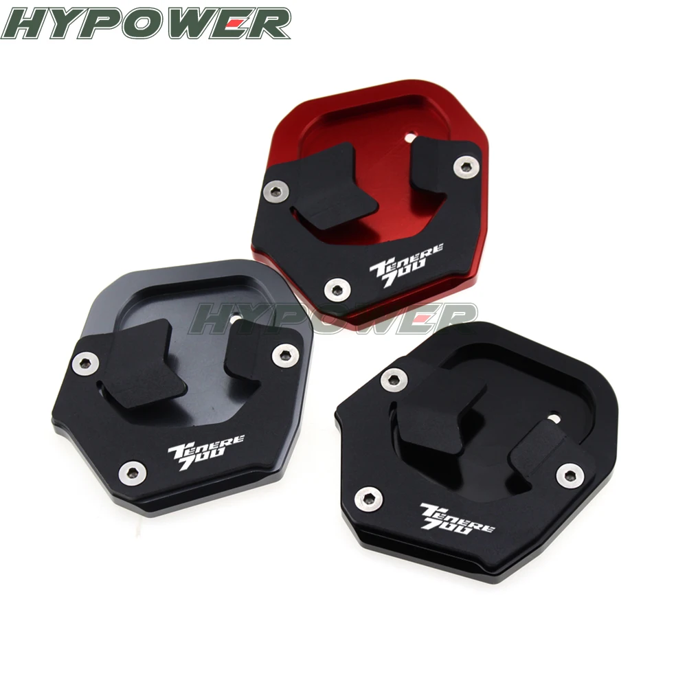 

New Motorcycle Aluminum Foot Enlarger Foot Side Stand Extension Plate with logo Fits For Yamaha Tenere 700 Tenere700 2019-2021
