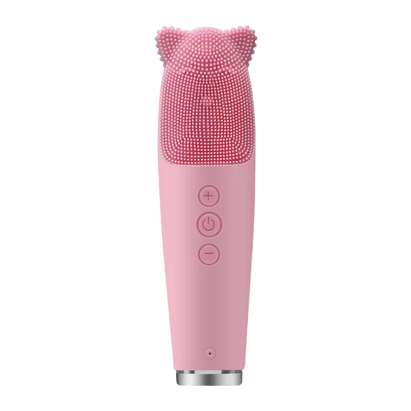 

Skin Care Beauty Device 6000r/min 3 Colors Facial Cleansing Brush Electric Silicone With ION EMS Care