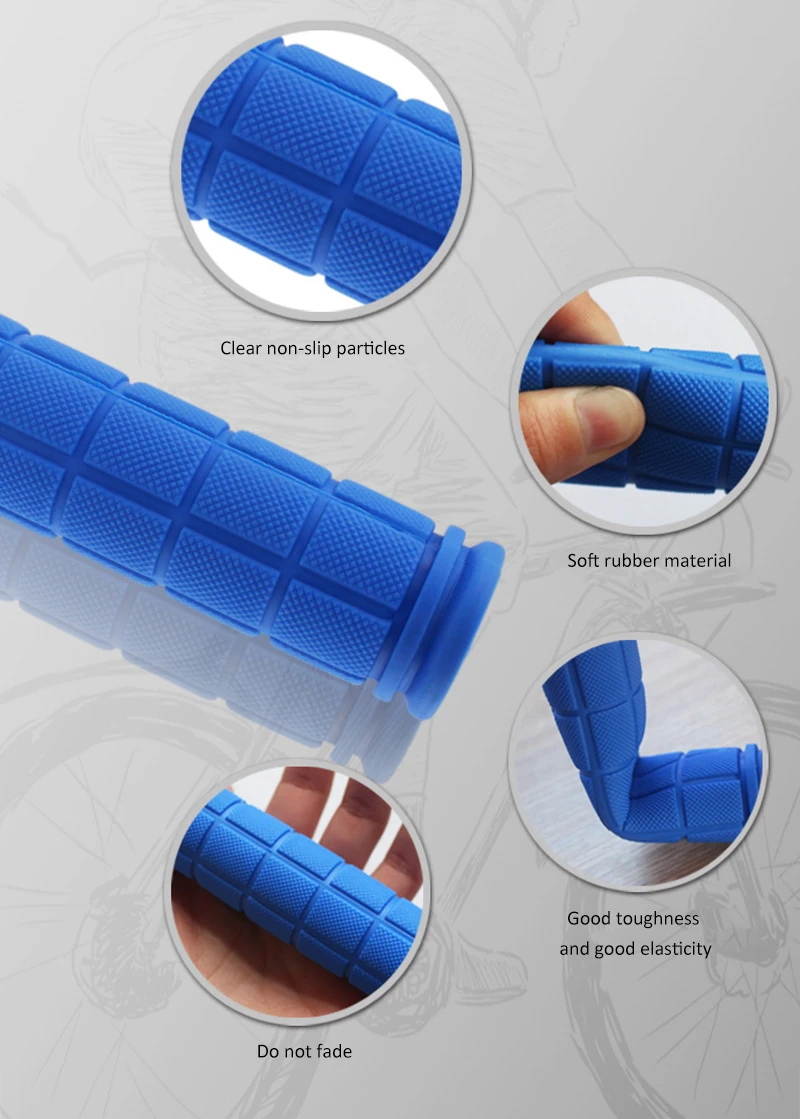 

1 Pair Bicycle Handle Cover Mountain Bike Bicycle Universal Handle Cover Soft Rubber Non-slip Handle Cover Riding Accessories